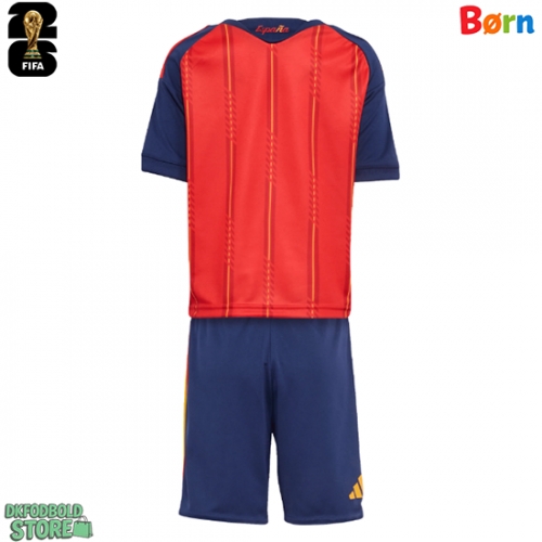 Spanien Replika Babytøj Hjemmebanesæt Børn VM 2026 Kortærmet (+ Korte bukser)